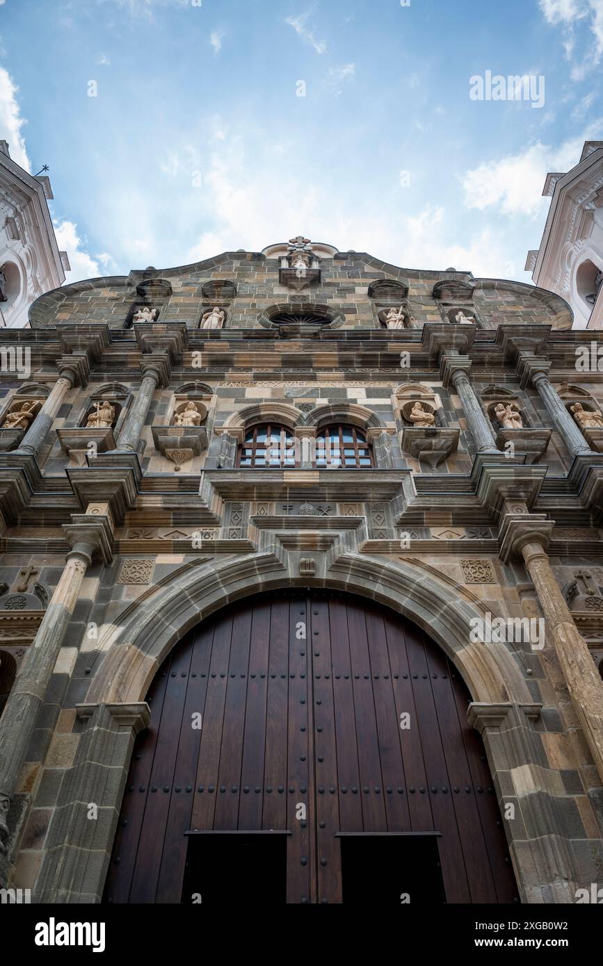 Fassade der Colonial Metropolitan Cathedral, Casco Viejo, das alte Stadtzentrum, Panama Stadt, Panama Stockfoto