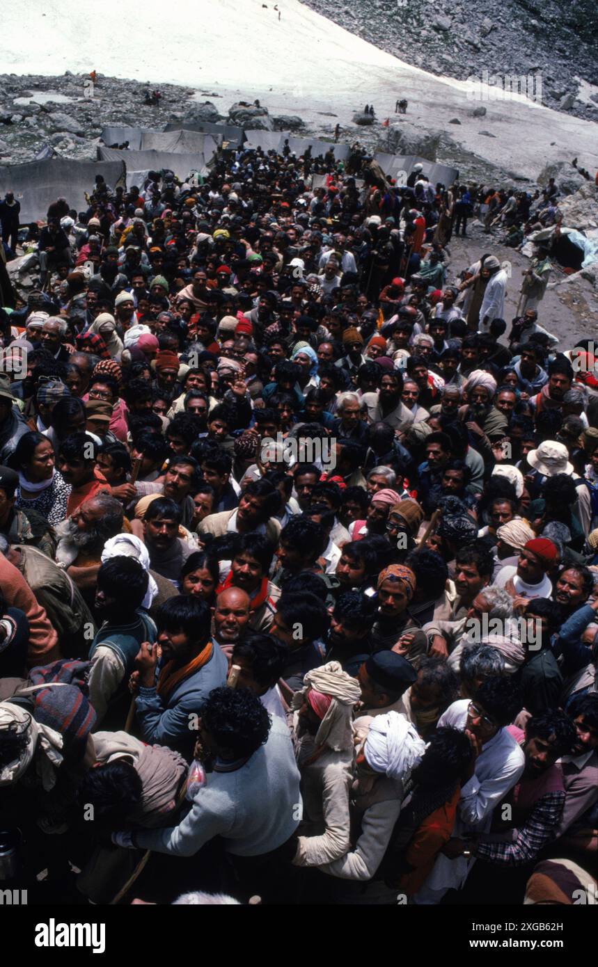 Hindupilgerfahrt Amar Nath Yatra - Kaschmir Stockfoto