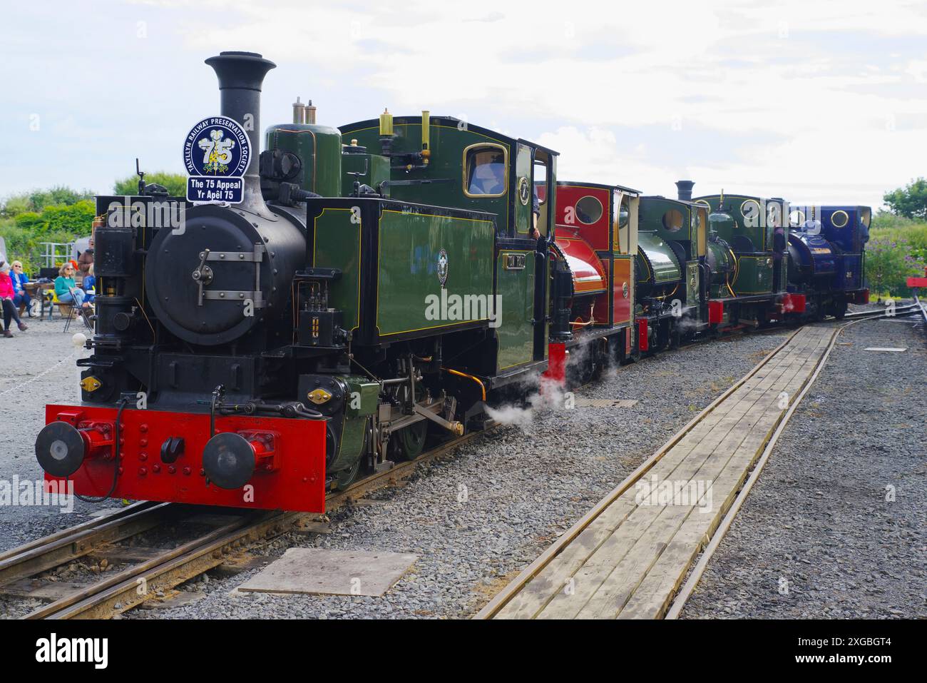 Nr. 7, Tom Rolt, Tal y Llyn, Schmalspurlokomotive, Dampflokomotive. Stockfoto