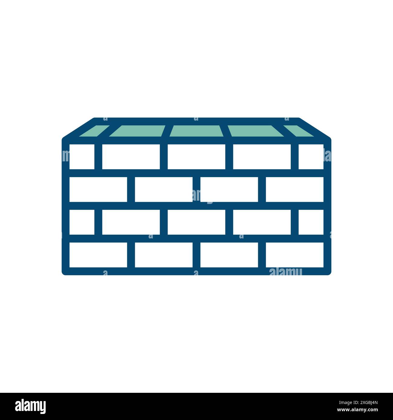 Bricks Icon Vektor-Designvorlage in weißem Hintergrund Stock Vektor