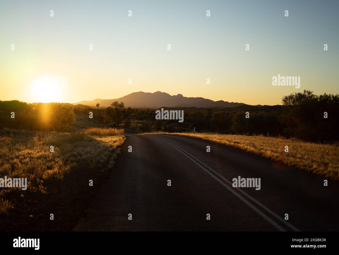 Wunderschöne Farben bei Sonnenuntergang Stockfoto