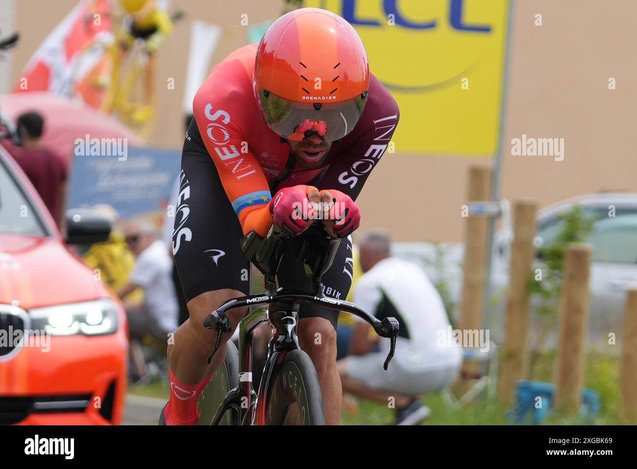 Jonathan Castroviejo von INEOS Grenadiers während der Tour de France 2024, Stage 7, Einzelzeitfahren, Nuits-Saint-Georges - Gevrey-Chambertin (25,3 km) am 5. Juli 2024 in Gevrey-Chambertin, Frankreich - Foto Laurent Lairys / DPPI Stockfoto