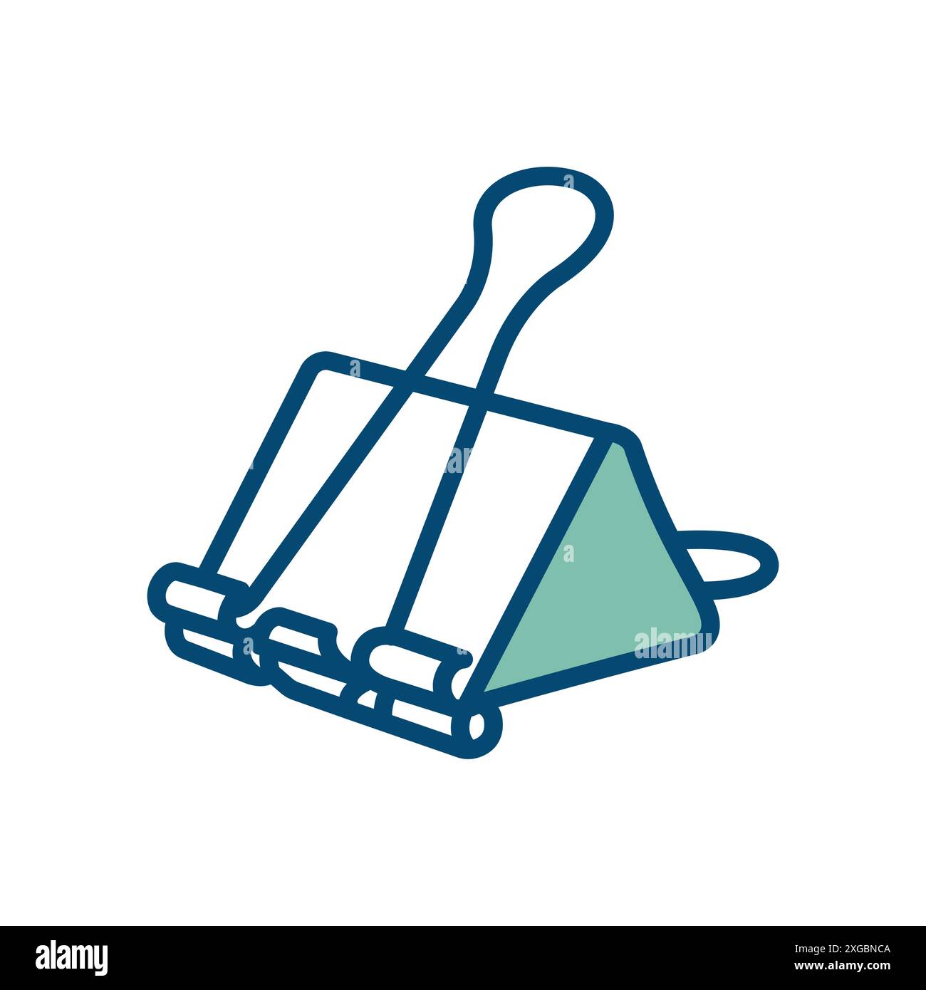 bulldog-Clip-Symbol-Vektor-Designvorlage in weißem Hintergrund Stock Vektor