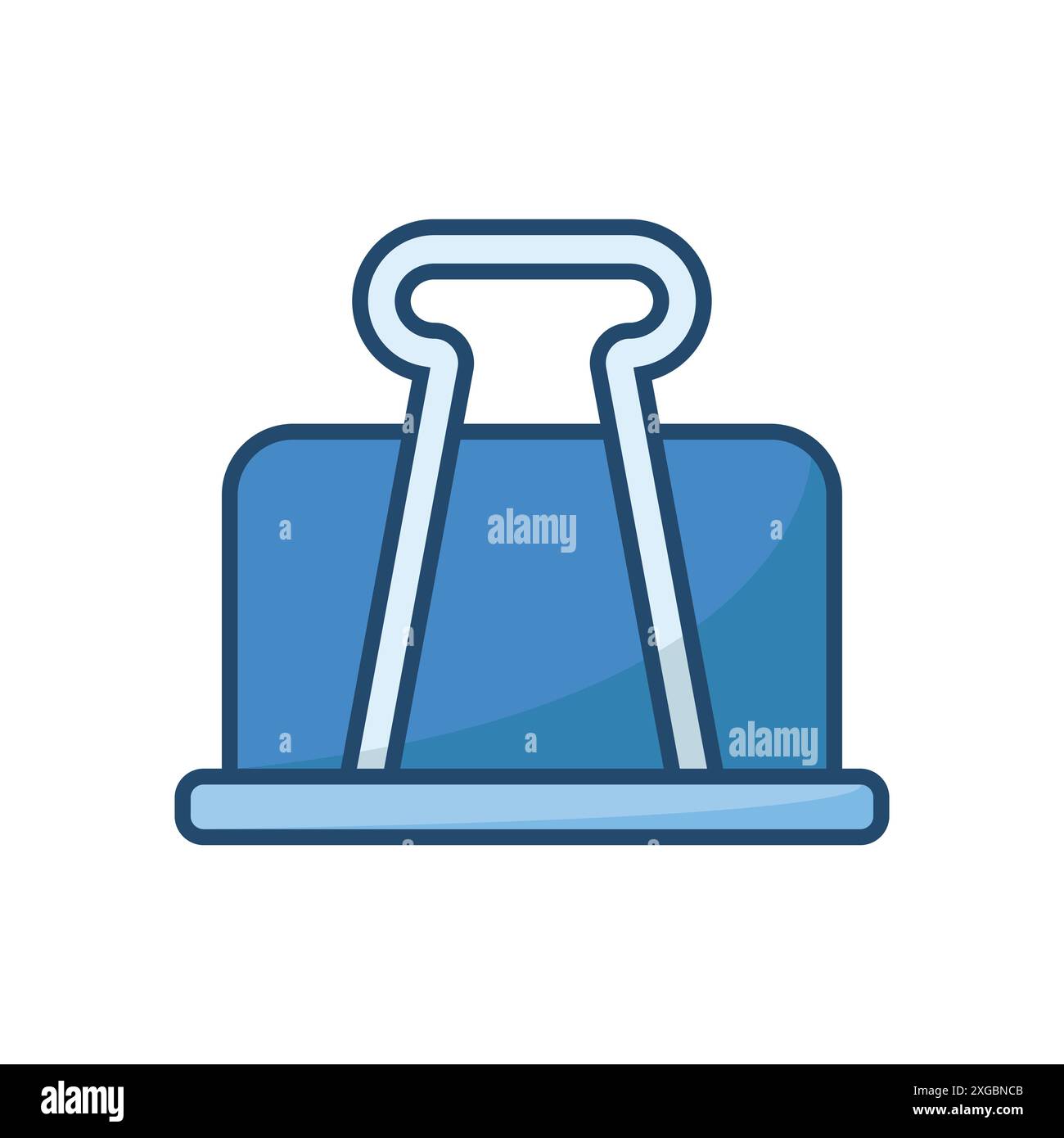 bulldog-Clip-Symbol-Vektor-Designvorlage in weißem Hintergrund Stock Vektor