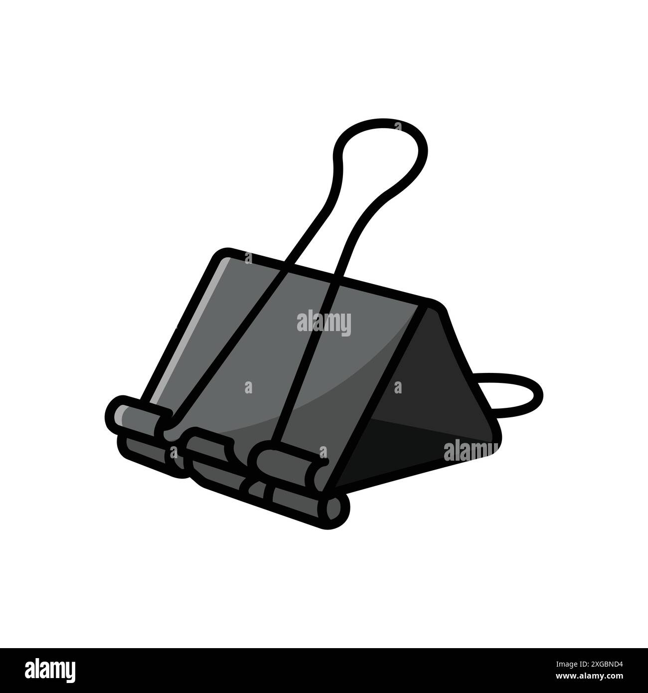 bulldog-Clip-Symbol-Vektor-Designvorlage in weißem Hintergrund Stock Vektor
