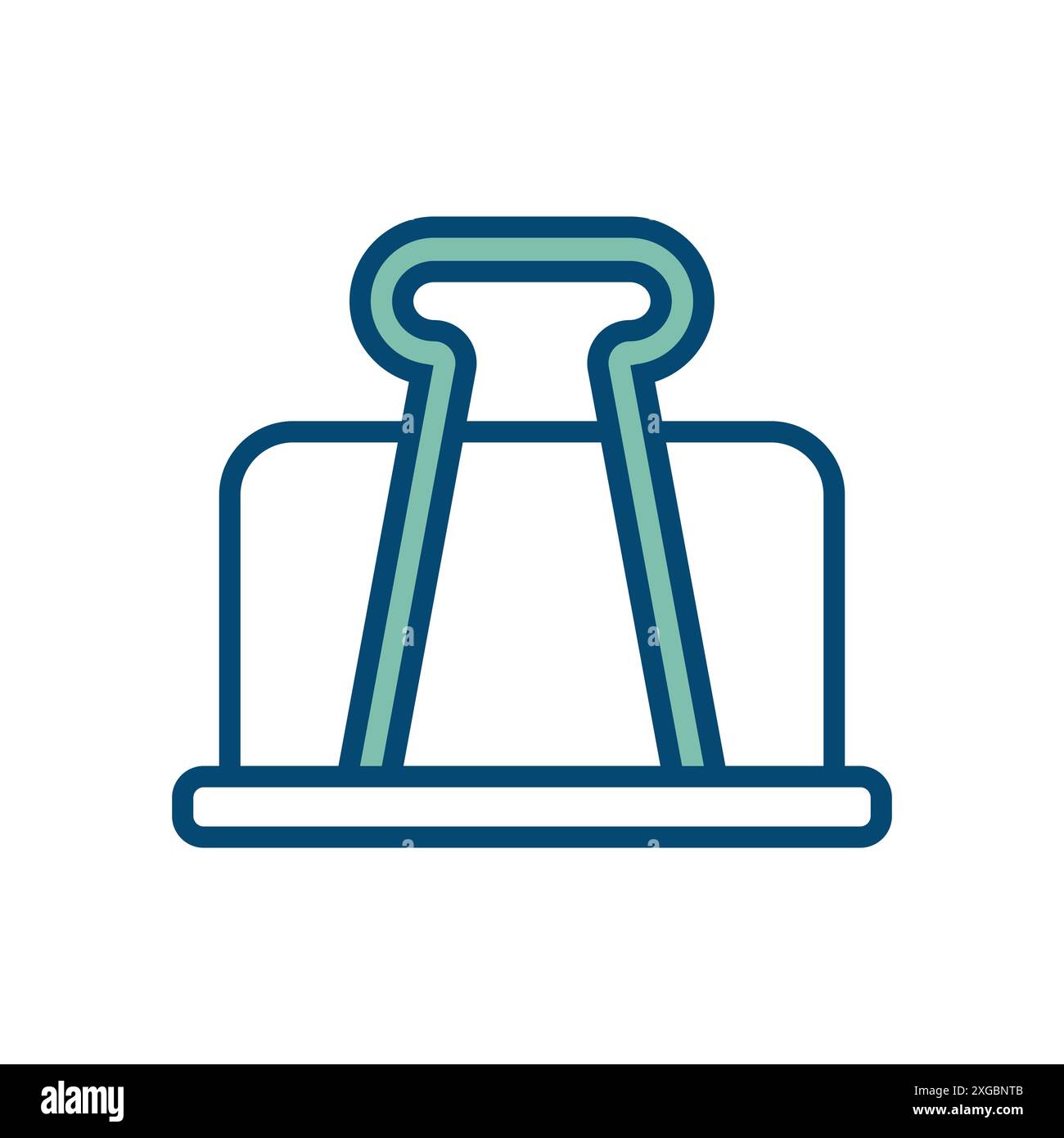 bulldog-Clip-Symbol-Vektor-Designvorlage in weißem Hintergrund Stock Vektor