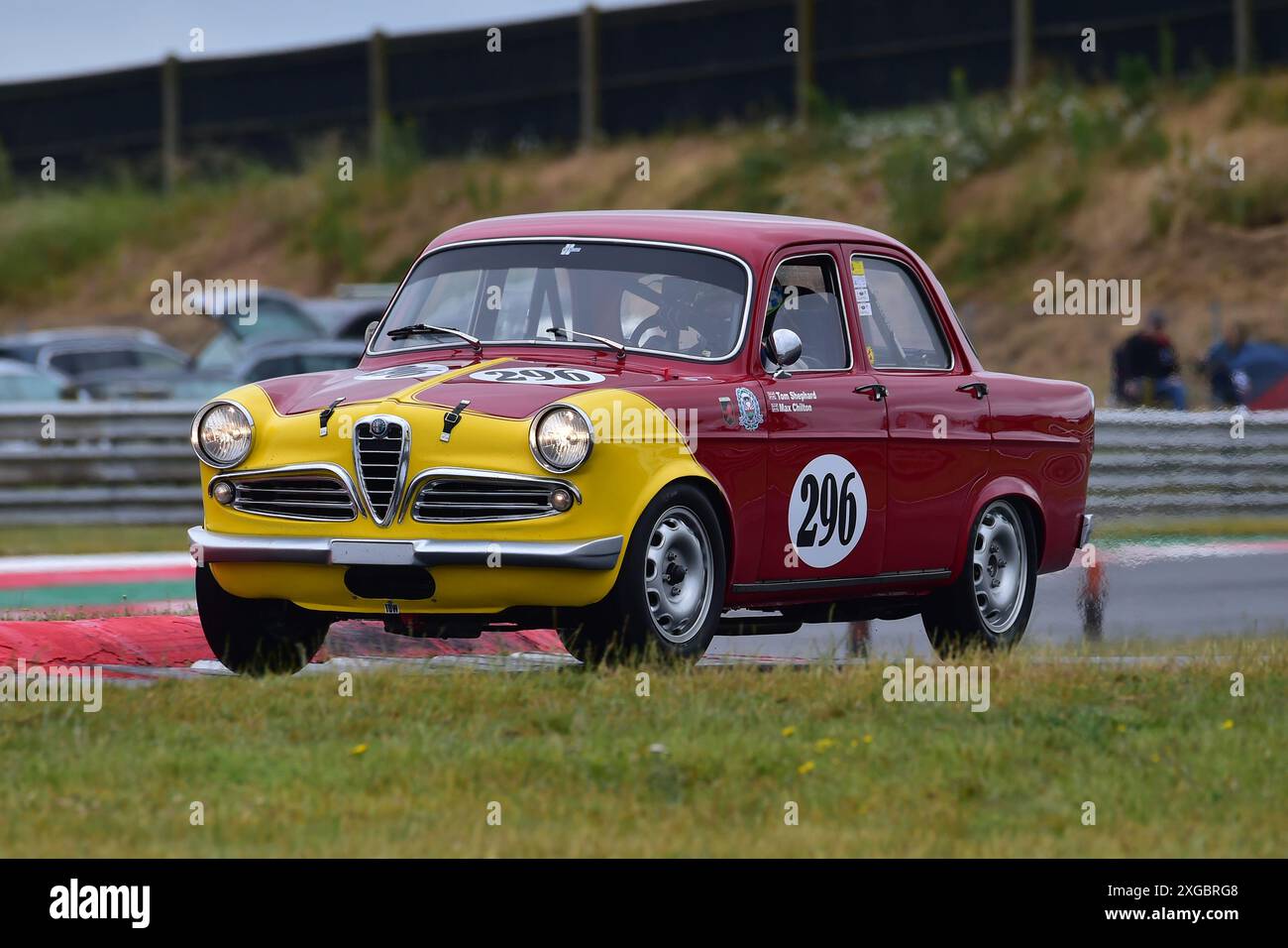 Tom Shephard, Alfa Romeo Giulietta Ti, eine Veranstaltung mit zwei unterschiedlichen Kategorien, HRDC Dunlop Allstars für Sport-, GT- und Touring-Fahrzeuge vor 1966. Die Stockfoto