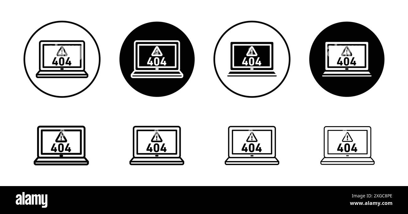 Fehler: 404 Seitensymbol-Vektor-Logo-Sammlung für Web-App-ui Stock Vektor