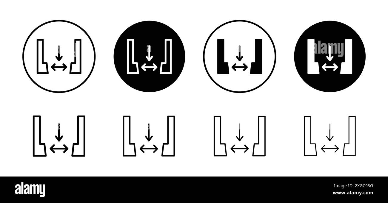 Sammlung von GAP-Symbol-Vektor-Logo für Web-App-ui Stock Vektor