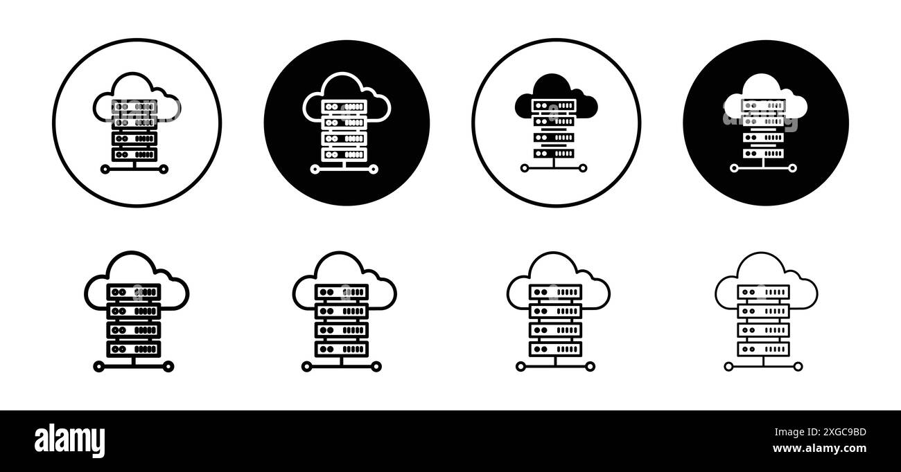 Sammlung von Hostsymbolvektor-Logo für Web-App-ui Stock Vektor