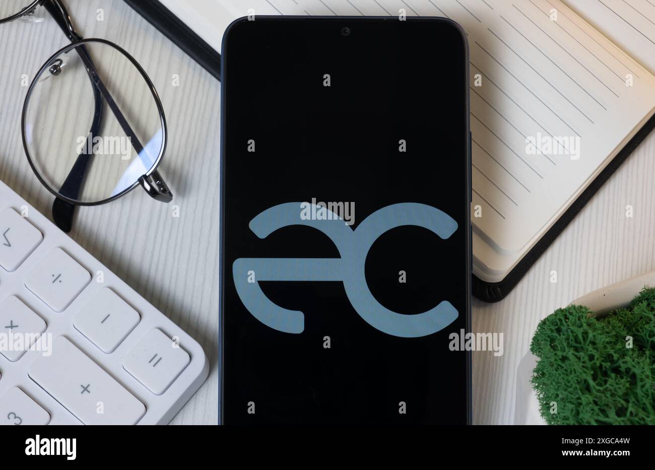 New York, USA – 11. Juni 2024: Empresas Copec Logo auf dem Telefonbildschirm, Firmensymbol. Stockfoto
