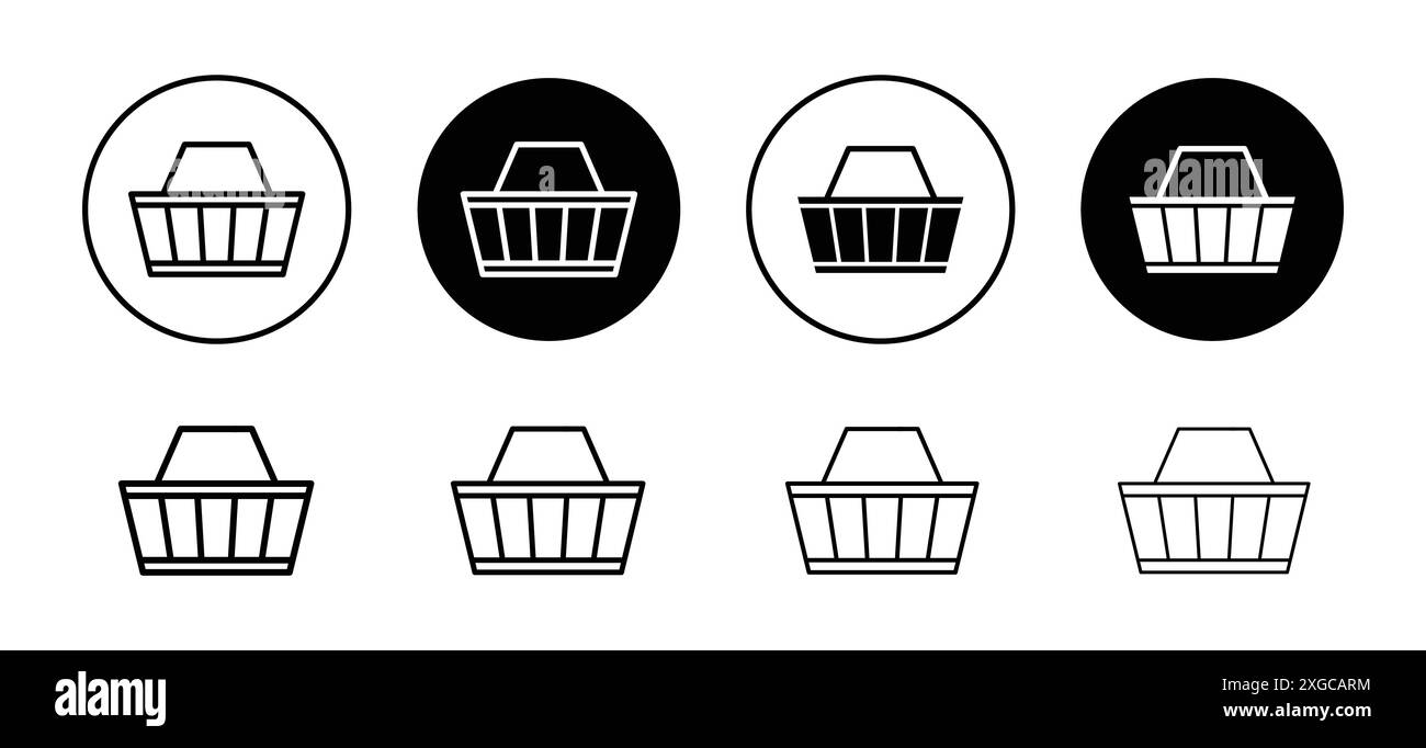 Warenkorb Symbol Vektor Logo Set Sammlung für Web App ui Stock Vektor
