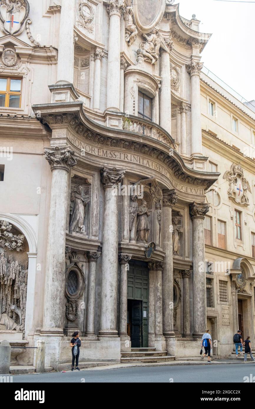 Italien, Latium, Rom, historisches Zentrum, das von der UNESCO zum Weltkulturerbe erklärt wurde, Piazza alle Quattro Fontane (Platz mit vier Brunnen) Stockfoto
