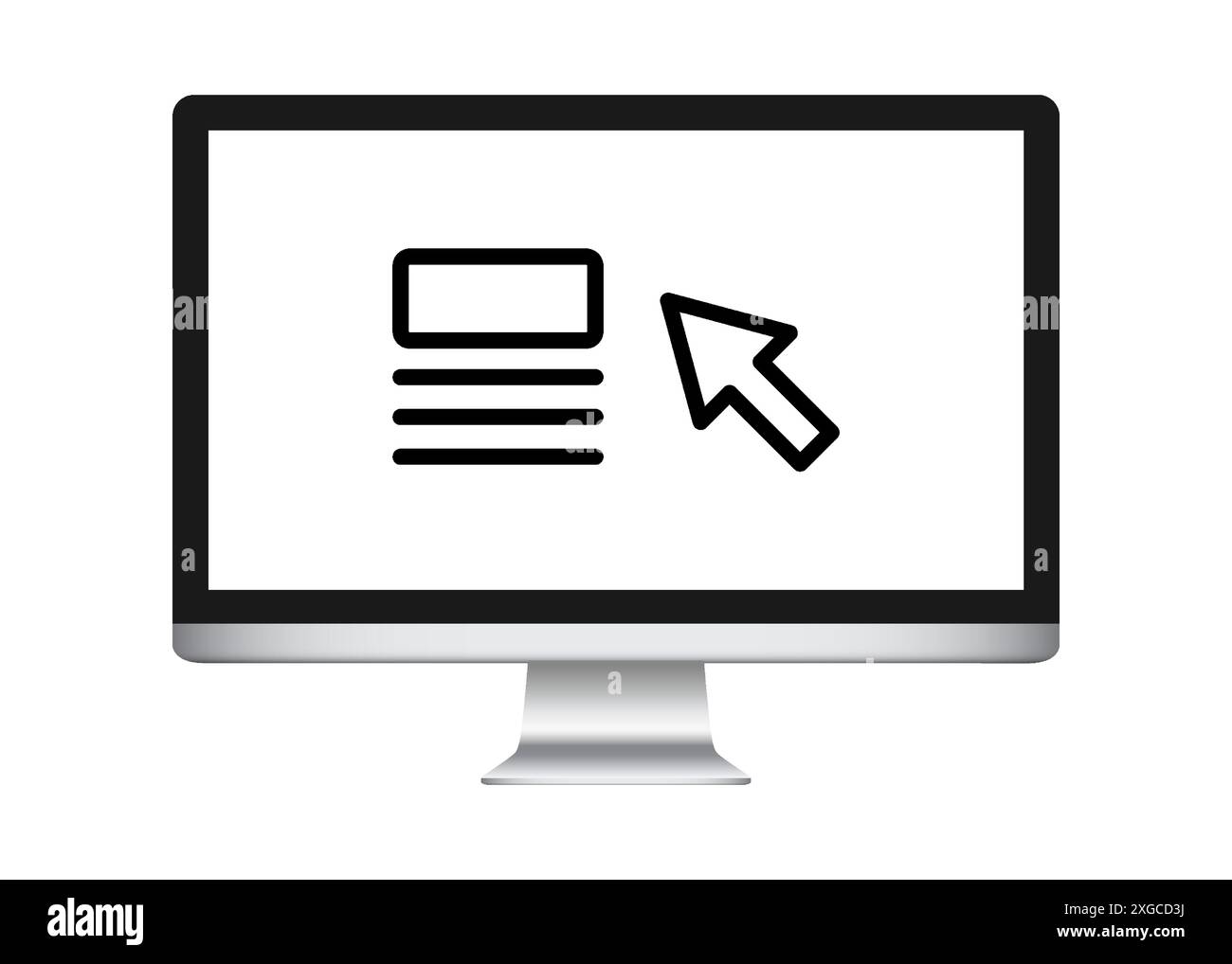 Web-Portal-Symbol. Lineares Design für Präsentationen und Anwendungen. Stock Vektor