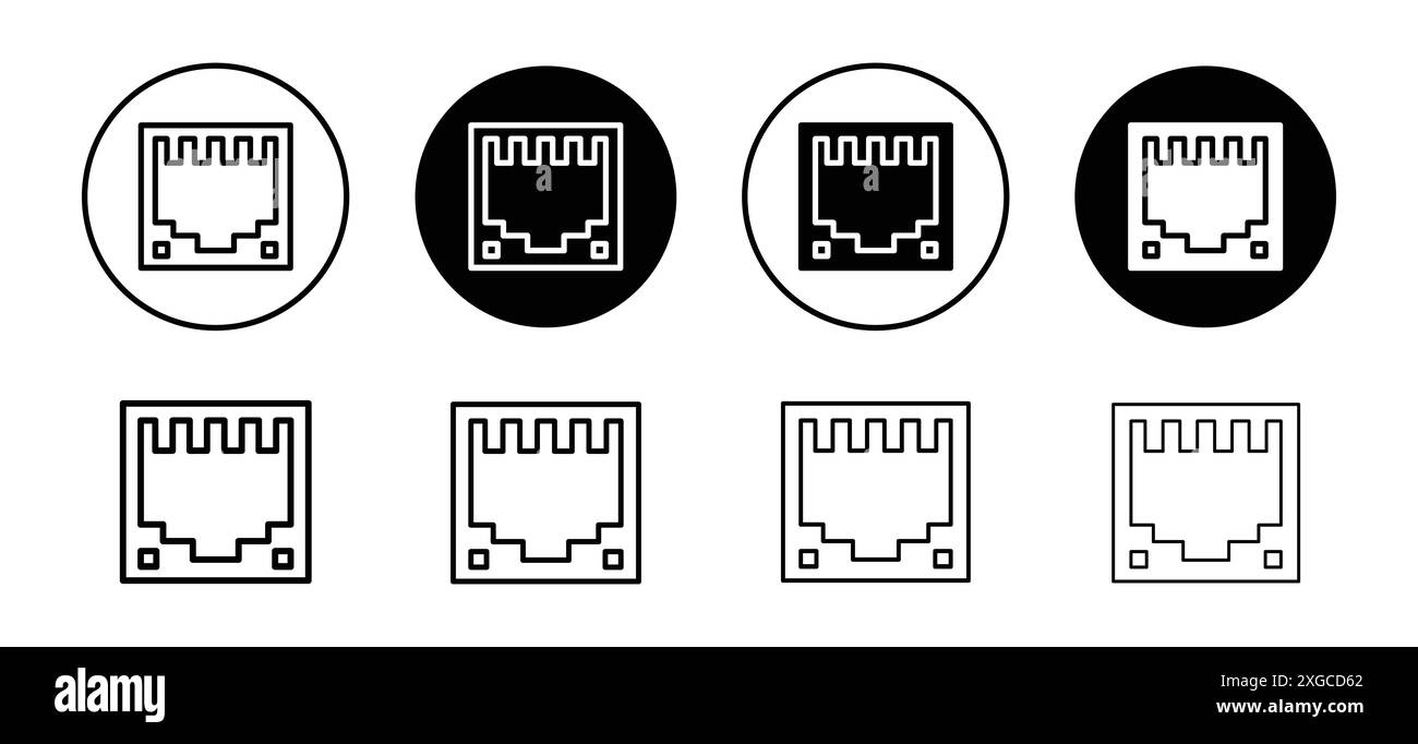 Sammlung von TCP-Symbolvektor-Logo für Web-App-ui Stock Vektor