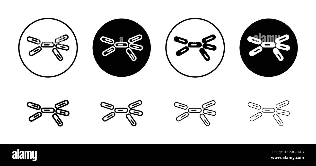 Hefe-Symbol-Vektor-Logo-Set-Sammlung für Web-App-ui Stock Vektor
