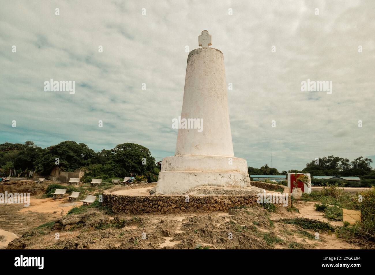 Die Vasco da Gama-Säule - Ein historisches Denkmal in Malindi-Stadt, Kilifi County in Kenia Stockfoto