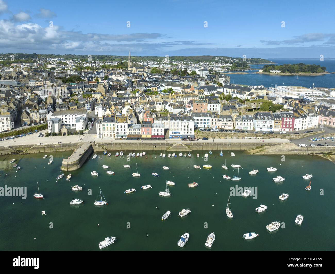 Frankreich, Finistere, Douarnenez (Luftaufnahme) Stockfoto