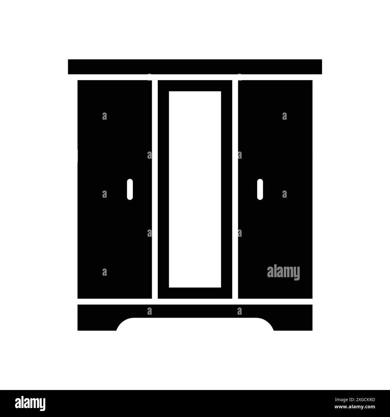 Kleiderschrank-Symbol-Vektor-Designvorlage in weißem Hintergrund Stock Vektor