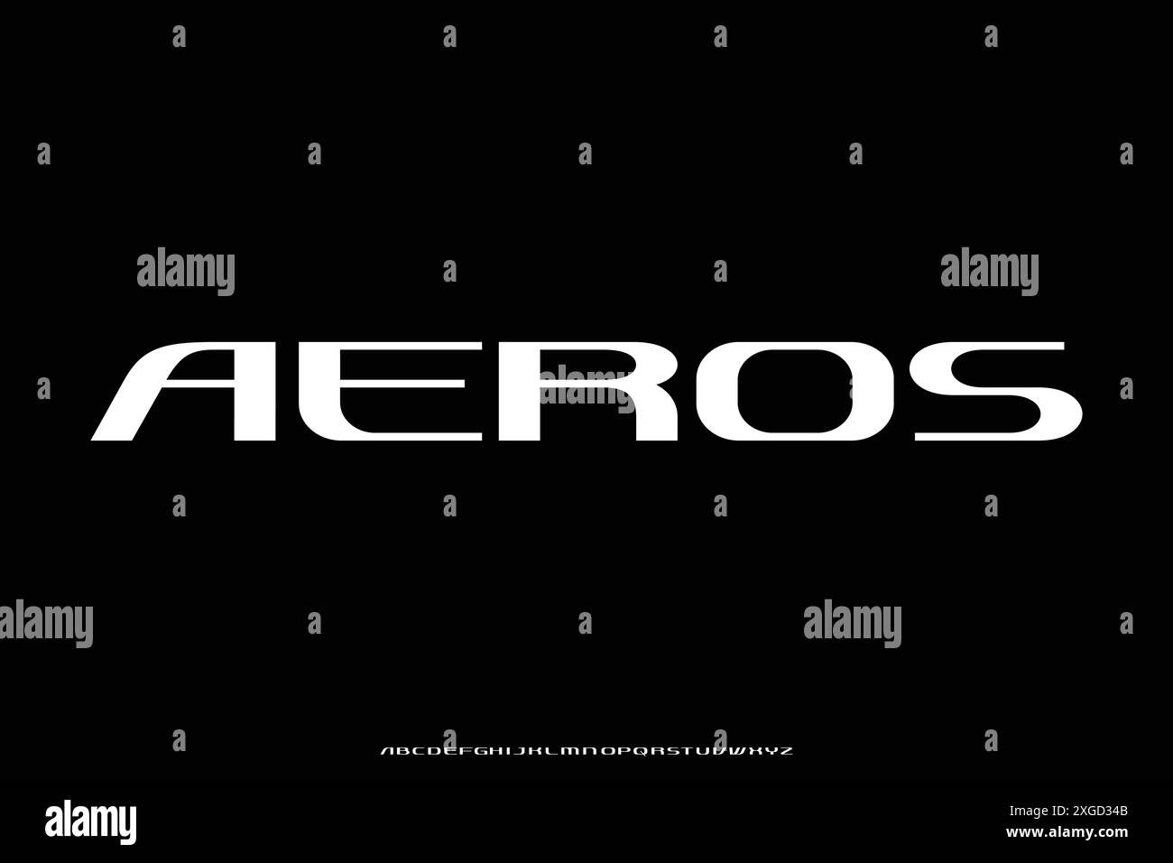 Moderne futuristische Alphabet-Anzeige Schriftvektor-Illustration für Technologiemarke Stock Vektor