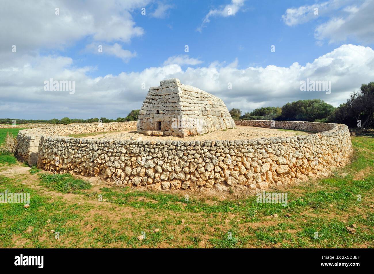 Naveta d'es Tudon, megalithisches Kammergrab, 1130-820 v. Chr., Menorca, Balearen, Spanien, Mittelmeer, Europa Stockfoto