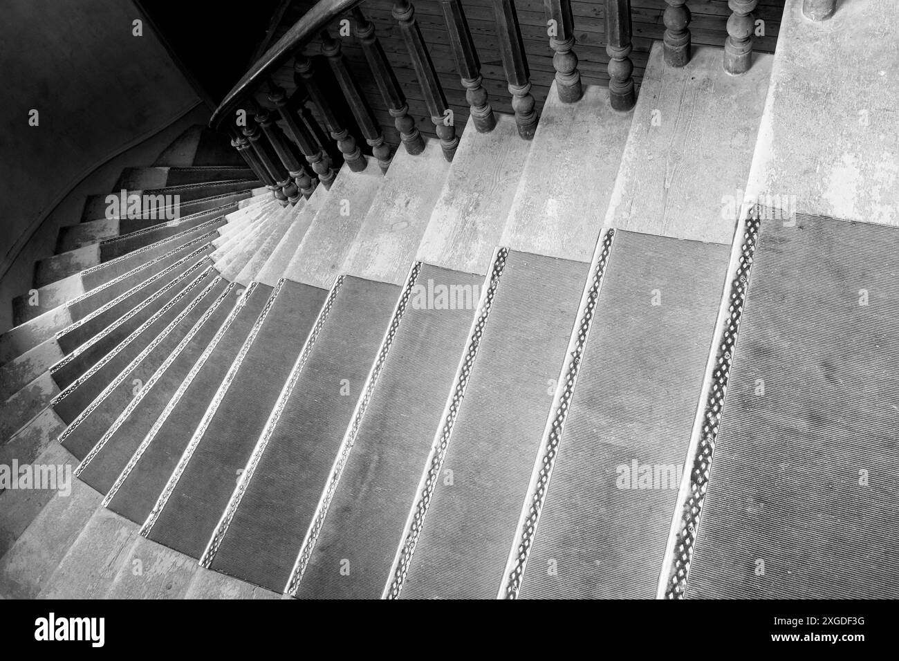 MT00332-00-BW..... MONTANA - Treppen und Fenster im Bannack State Park, Beaverhead County. Stockfoto