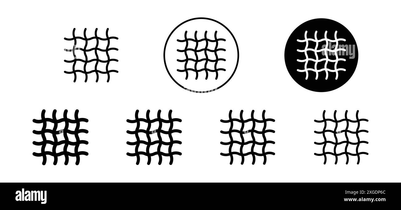 Fabric-Symbol-Vektor-Logo-Set-Sammlung für Web-App-ui Stock Vektor