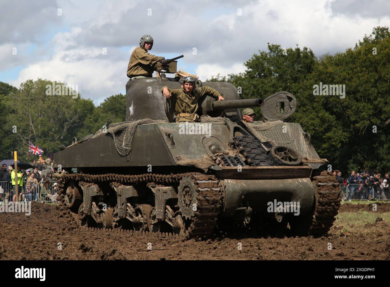 Sherman M4 75-mm-Panzer aus dem Zweiten Weltkrieg Stockfoto