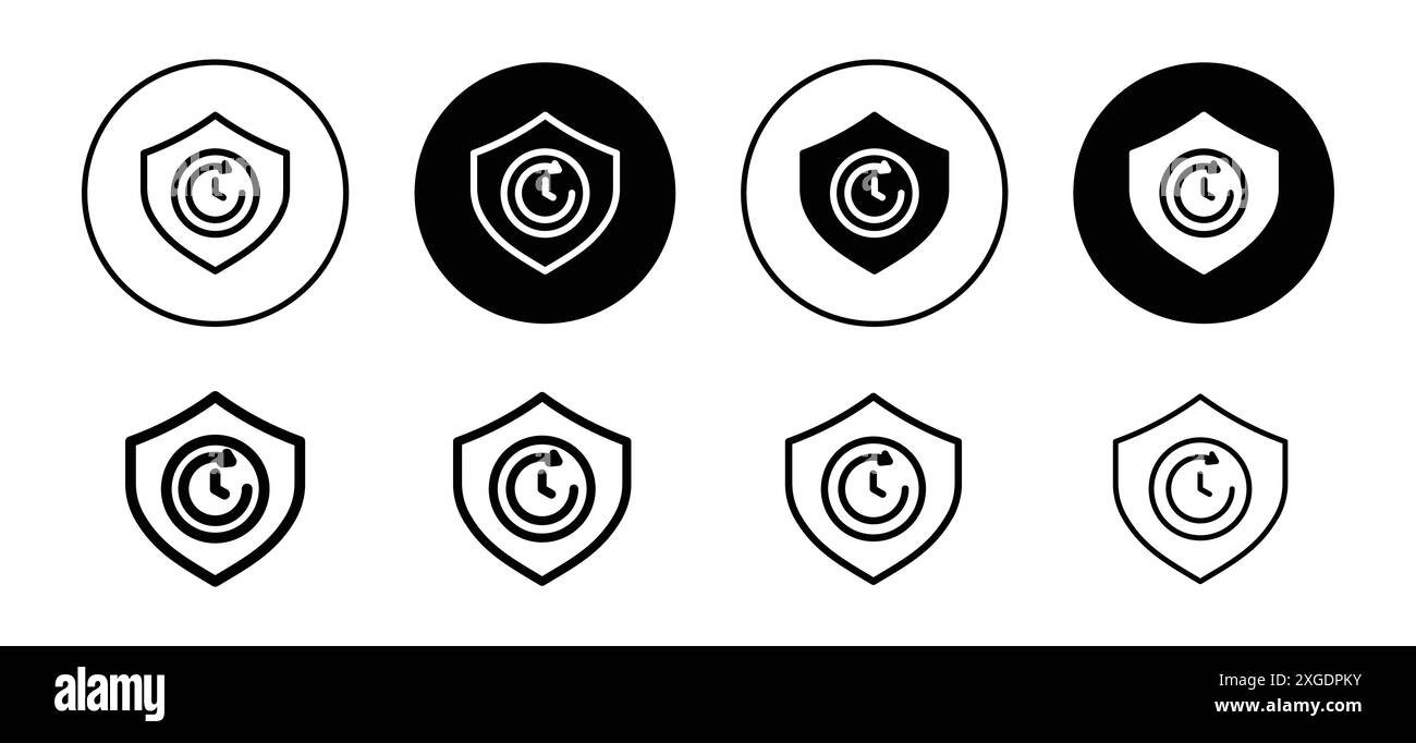 Sammlung des Symbols für langfristigen Schutz Vektor-Logo für die Web-App-benutzeroberfläche Stock Vektor Sammlung des Symbols für langfristigen Schutz Vektor-Logo für die Web-App-benutzeroberfläche Stock Vektor