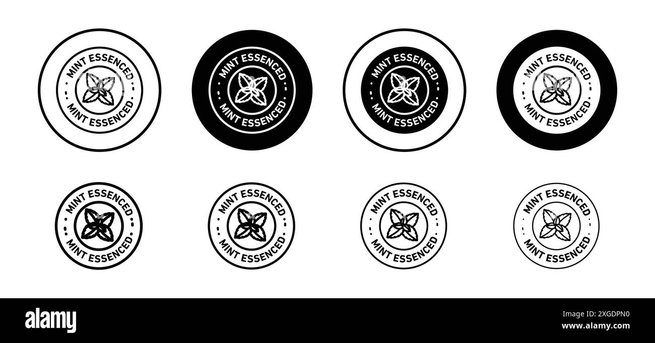 MINT essenzierte Symbolvektor-Logo-Sammlung für Web-App-ui Stock Vektor