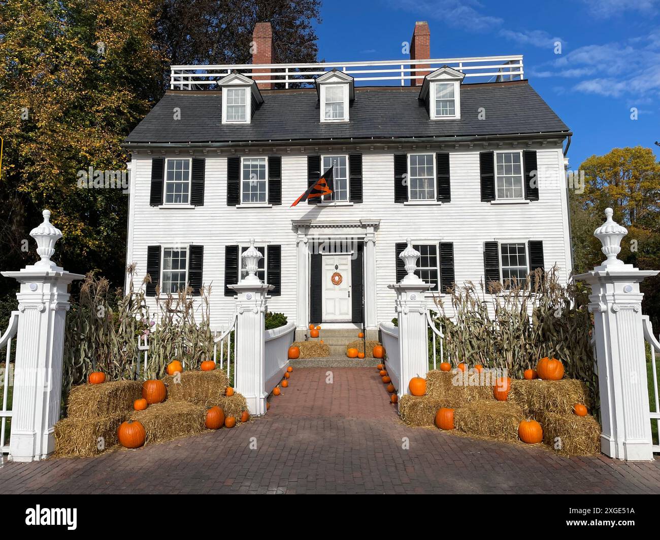 Das Ropes Mansion, ein historisches Haus in Salem, Massachusetts, wird als Muse betrieben und war Drehort für den Film Hocus Pocus Stockfoto