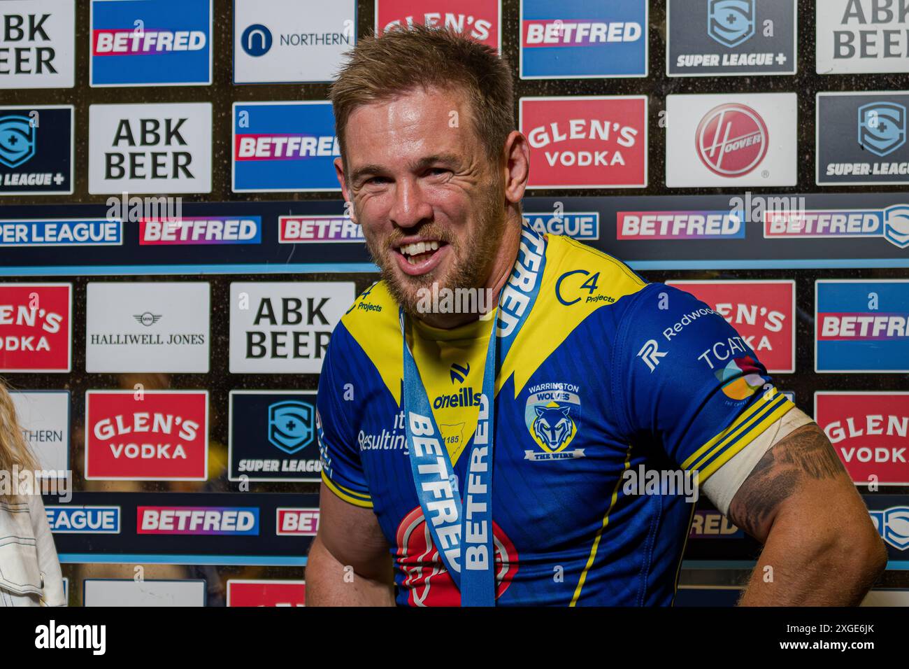 Warrington Wolves / Huddersfield Giants - Halliwell Jones Stadium, Warrington, Großbritannien, 05.07.2024 Stockfoto