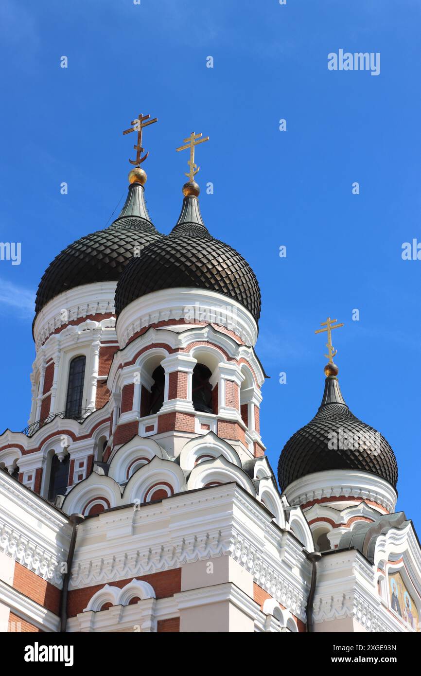 Alexander-Newski-Kathedrale in der mittelalterlichen Altstadt von Tallinn, Estland Stockfoto