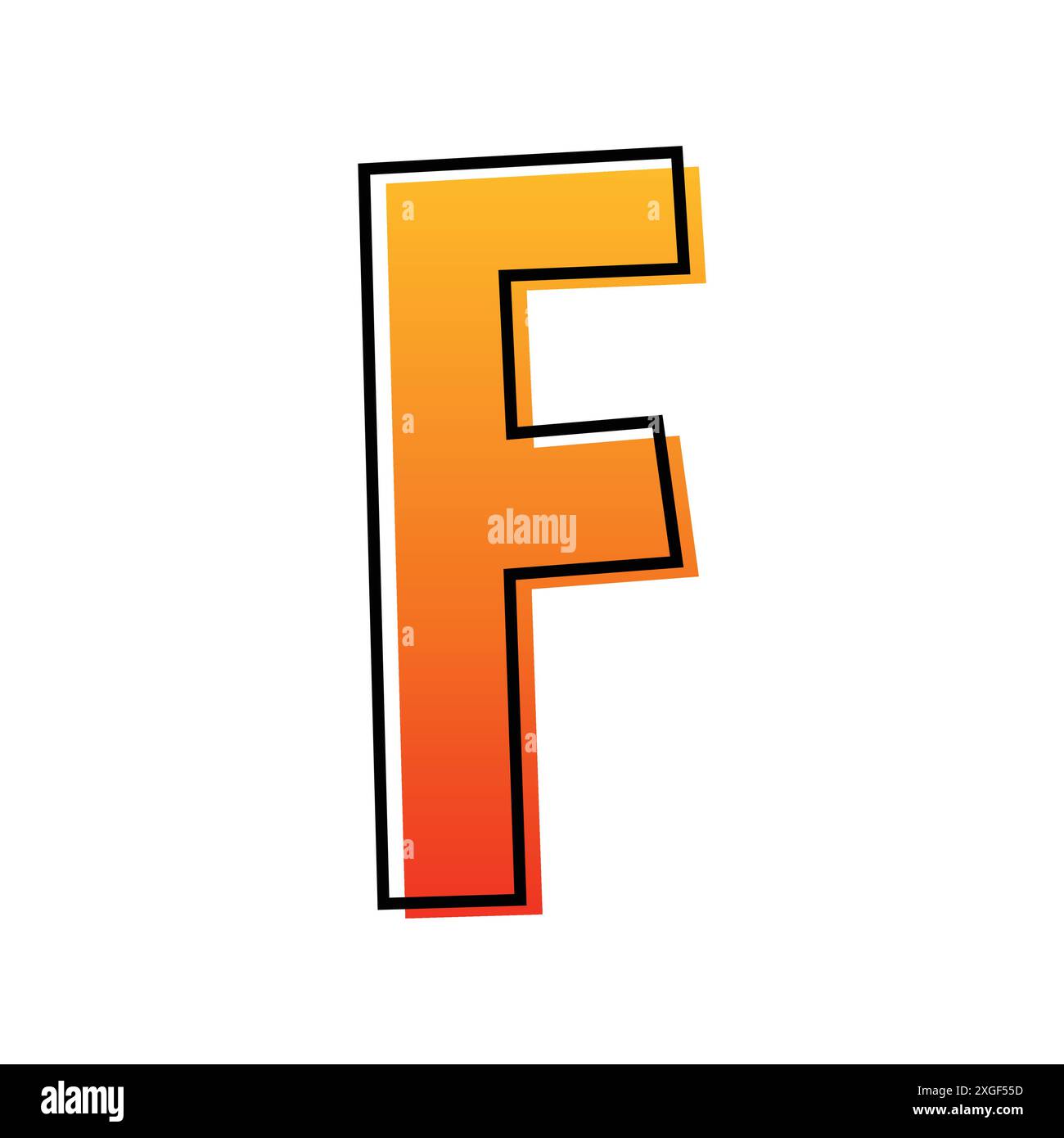 Buchstabe oder Buchstabe F Logo-Vektorsymbol Stock Vektor