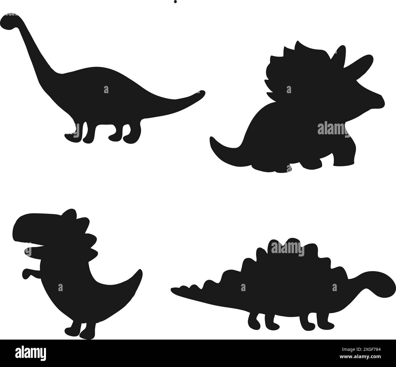 Süße und lustige Dinosaurier im Cartoon-Stil Stock Vektor