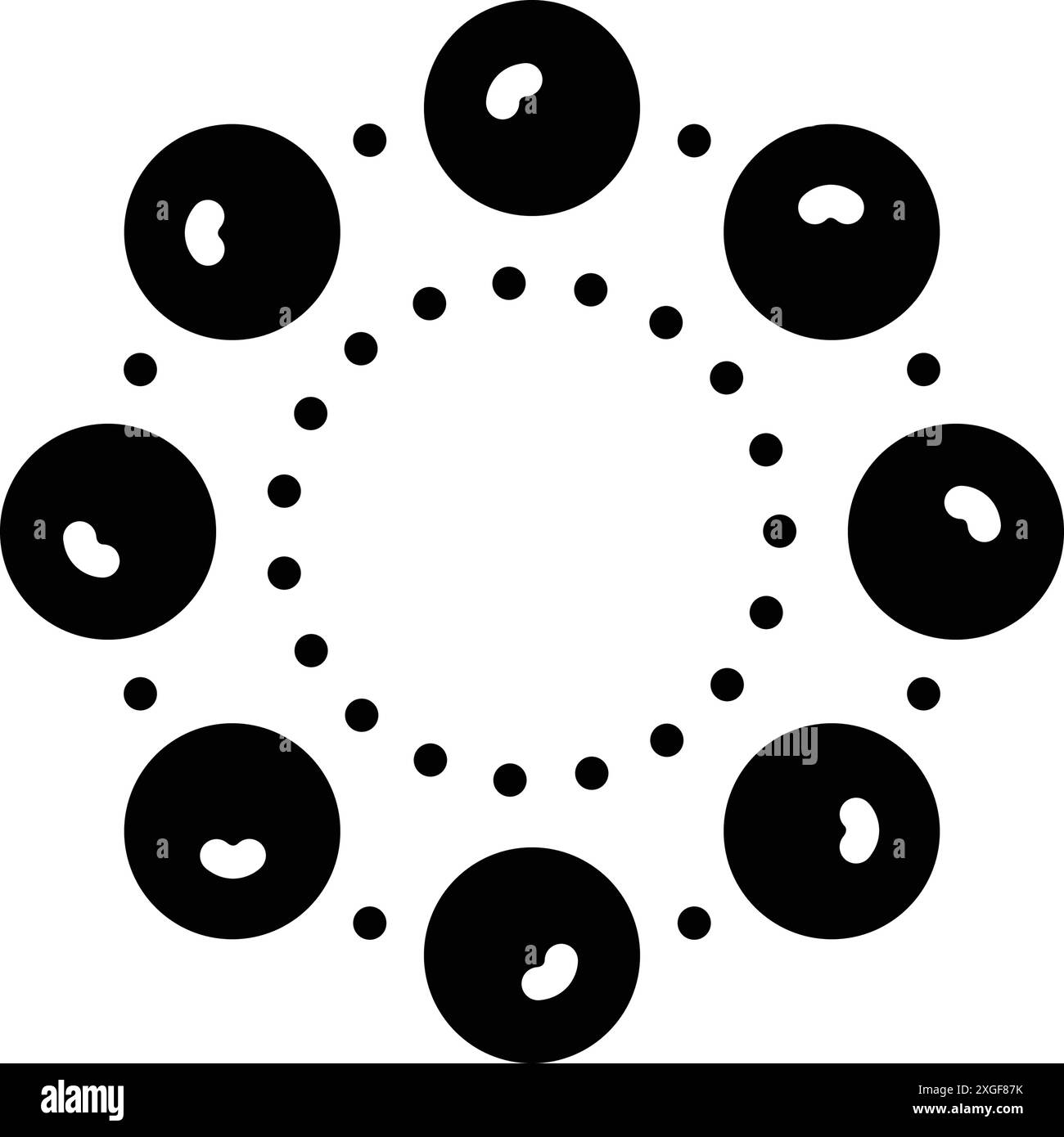 Symbol für Perlen, Halskette Stock Vektor