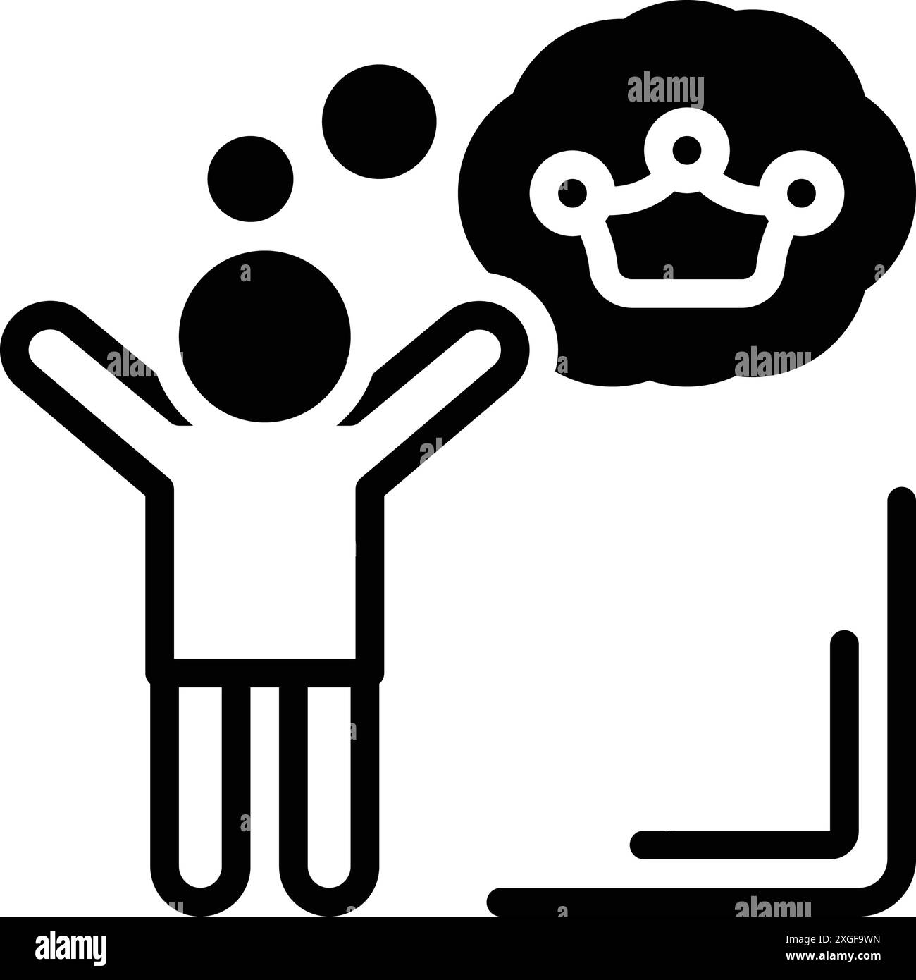 Symbol für Begehrlichkeit, Wunsch Stock Vektor