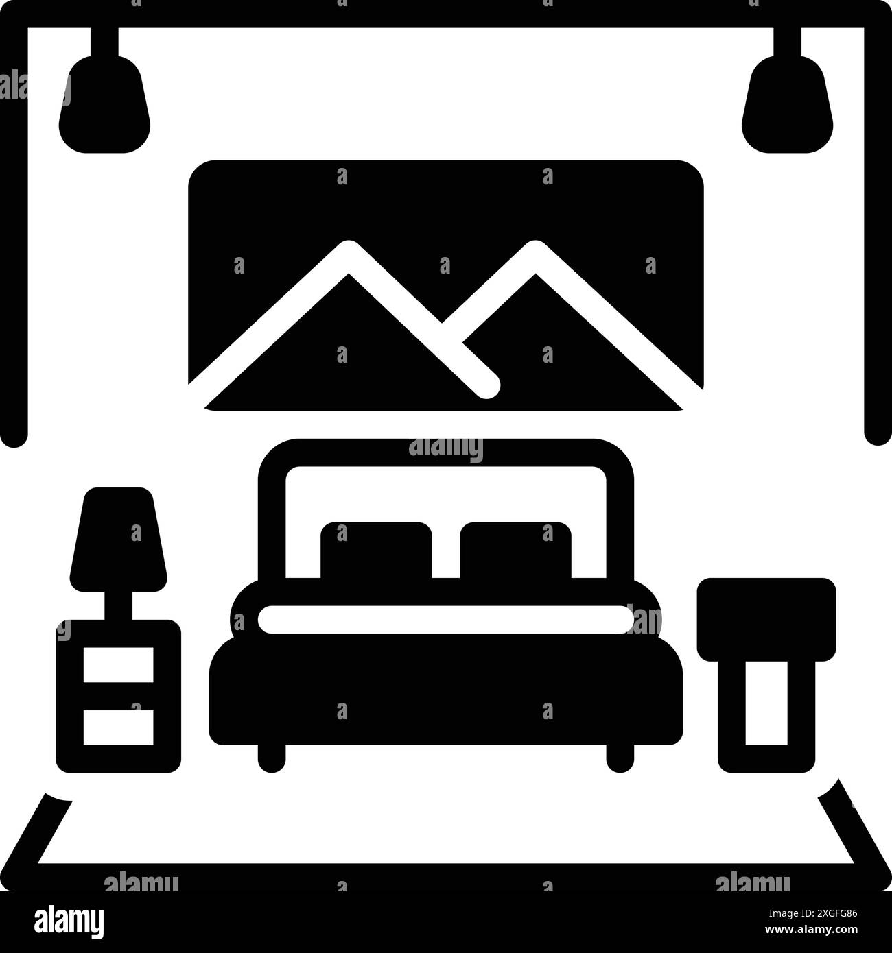 Symbol für Suite, Zimmerset Stock Vektor
