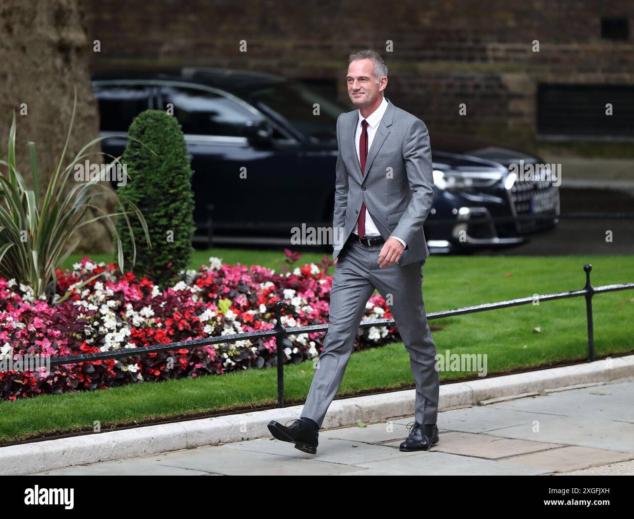 London, UK, 5. Juli 2024. Der neu ernannte Staatssekretär für Wissenschaft, Innovation und Technologie Peter Kyle kommt in der Downing Street Nr. 10 in London, Großbritannien Stockfoto