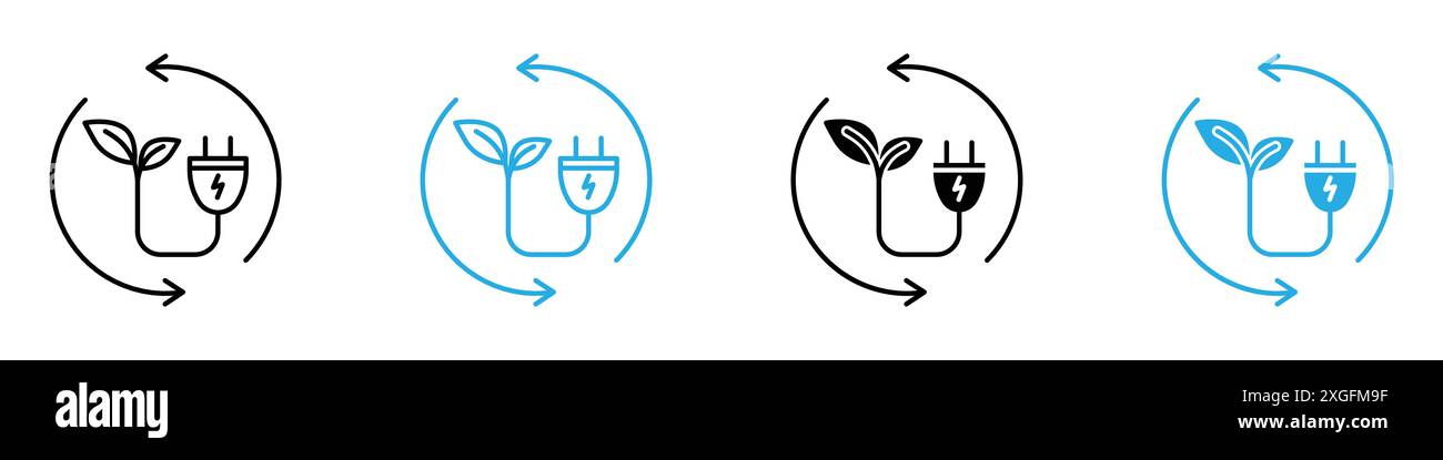 Sammlung des Vektorlogos für alternative Energie für die benutzeroberfläche der Web-App Stock Vektor
