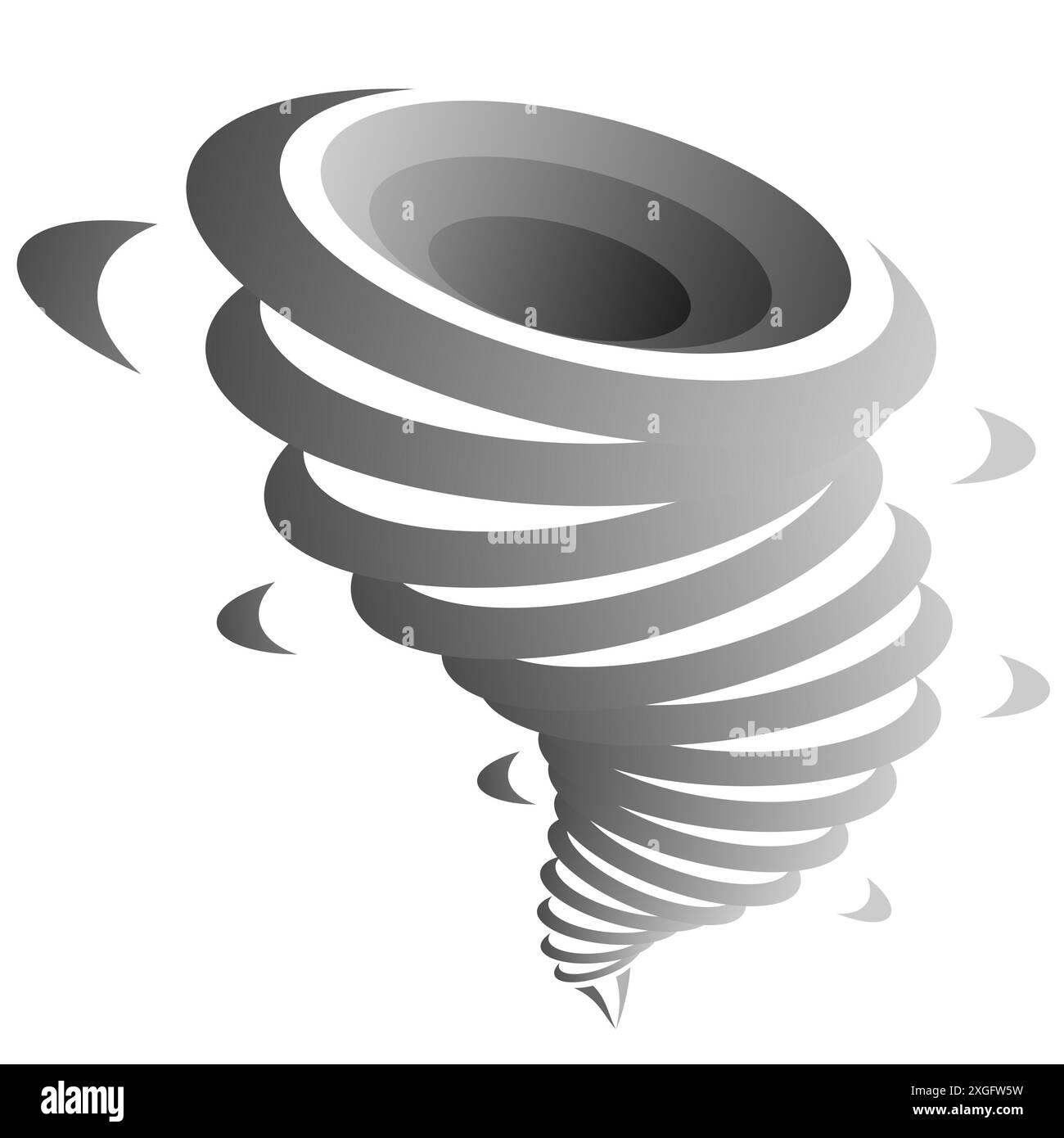 Illustration eines Hurrikans als Naturkatastrophe, die als Symbol verwendet werden kann Stockfoto