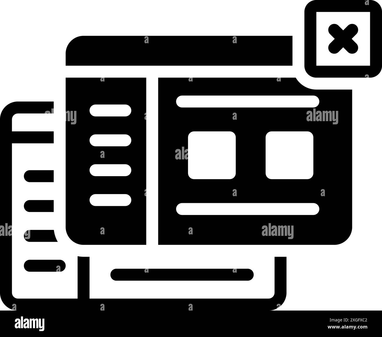 Symbol für Schließen, Abschluss Stock Vektor