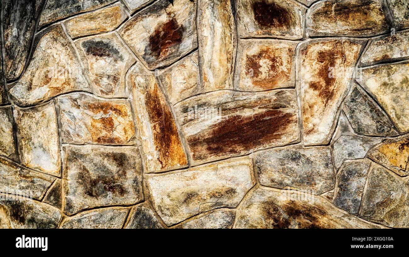 Strukturiertes Hintergrunddesign Mit Natursteinwand Stockfoto