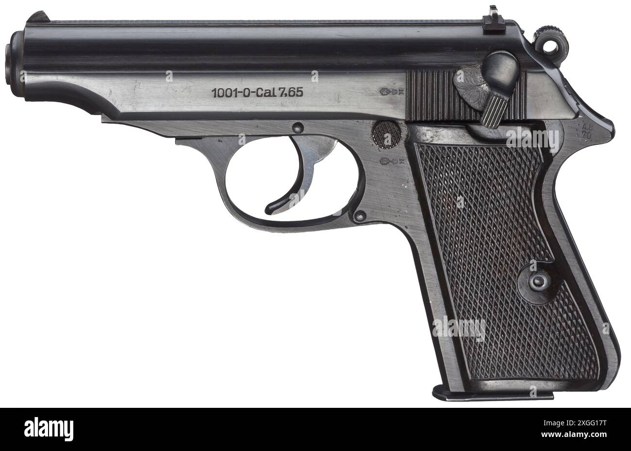 Handwaffen, Pistolen, Walther PP-Pistole, Kaliber 7,65 mm, DDR-Polizei, PROPERTY-RELEASED | EDITORIAL-USE-ONLY Stockfoto