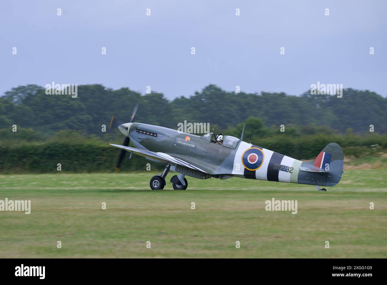 Supermarine Spitfire HF Mk. IX. Auf dem Headcorn Airfield Stockfoto