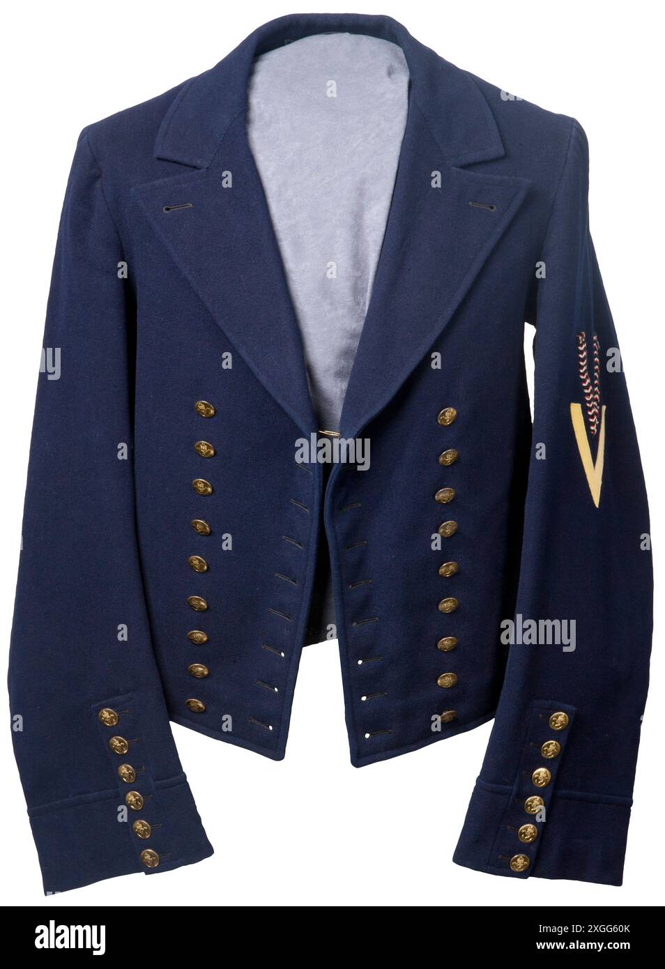 Eine kaiserliche deutsche Marinejacke für einen einjährigen Freiwilligen in einer Matrosen Division, Tunika aus dunkelblauem Baumwollmaterial, FREIGEGEBENE EIGENSCHAFT Stockfoto