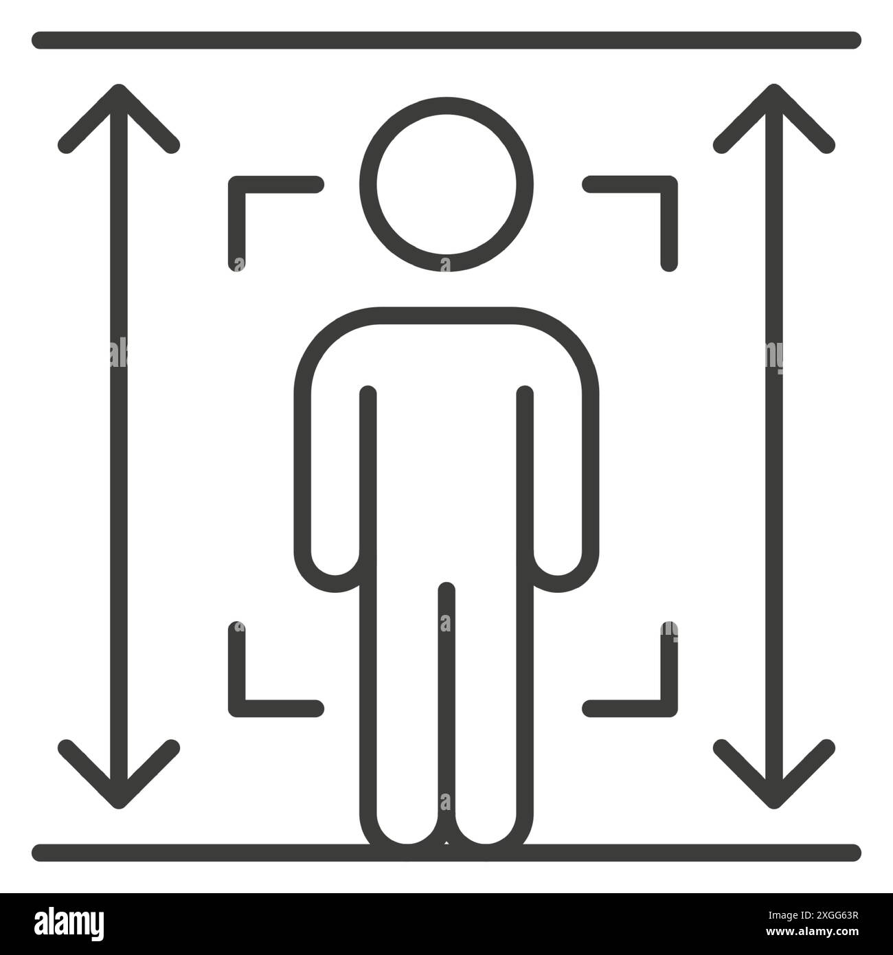 Mindestdeckenhöhe Standard für bewohnbare Raum Immobilien dünne Linie Kunst Icon Vektor Illustration. Wohnhaus Bauplanung Struktur r Stock Vektor