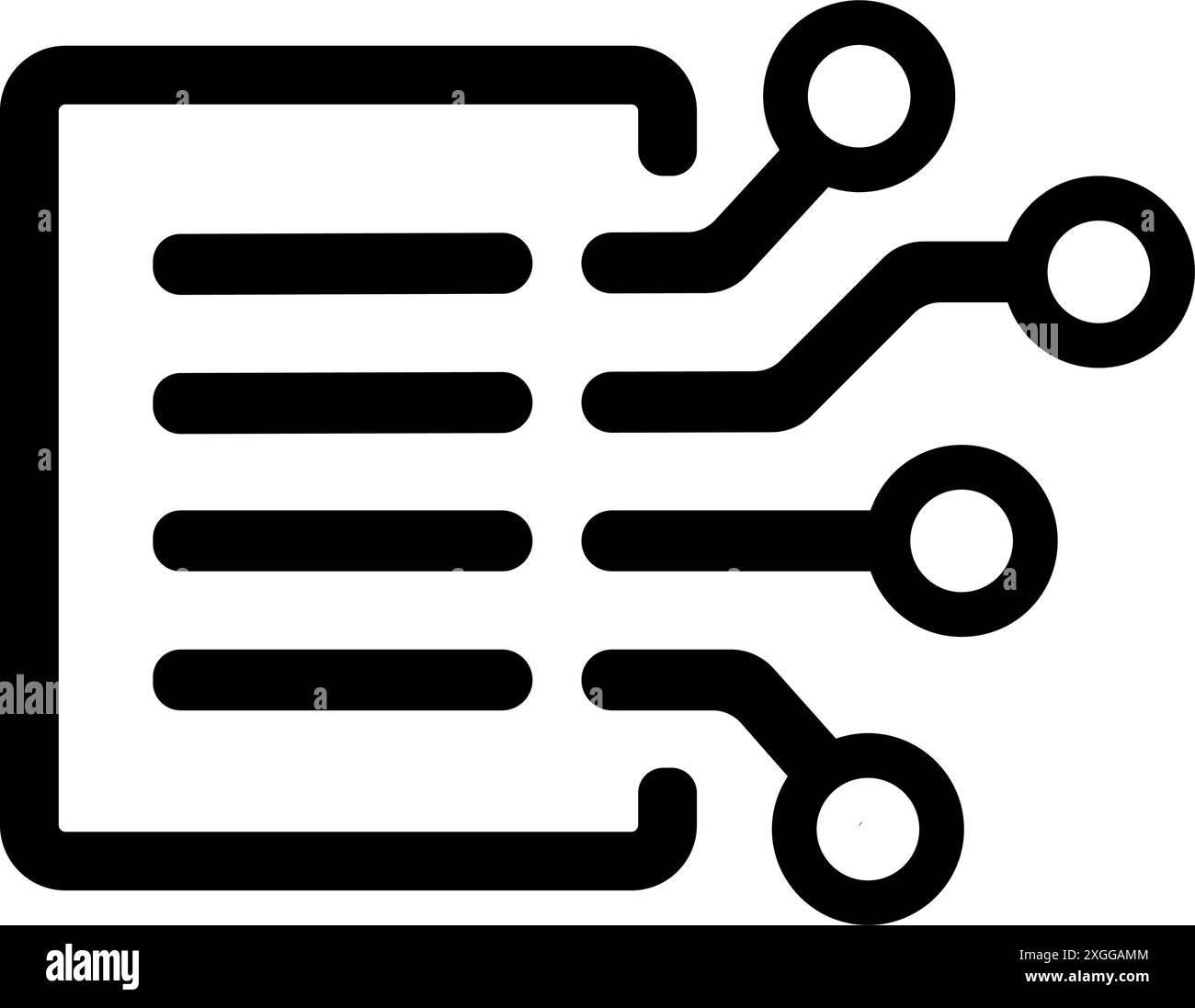 Abbildung des Vektorsymbols für elektronisches Dokument ( digitales Dokument ) Stock Vektor