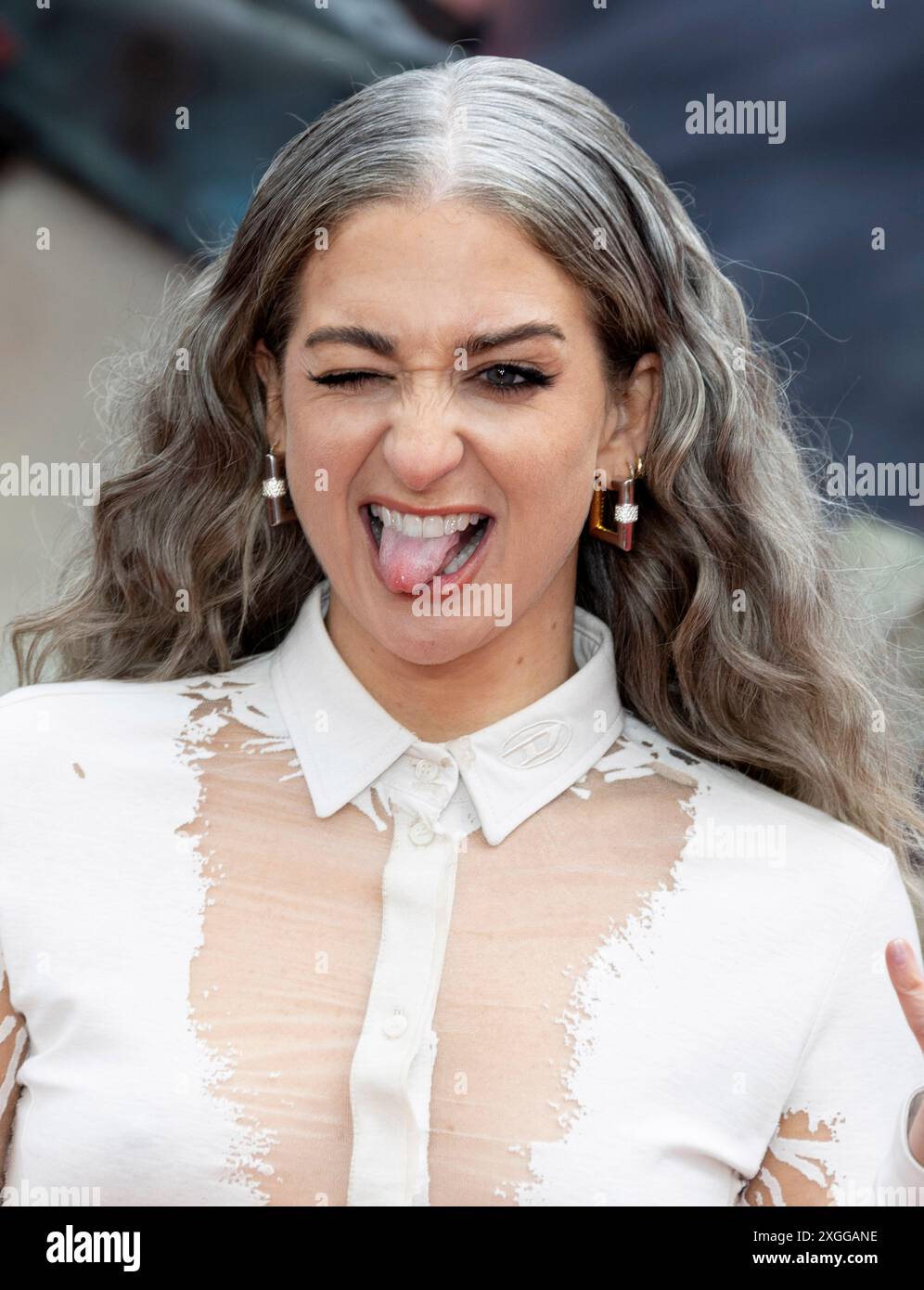 8. Juli 2024, London, England, Großbritannien - Harriet Rose bei der Premiere der Twisters European, Cineworld Leicester Square Stockfoto