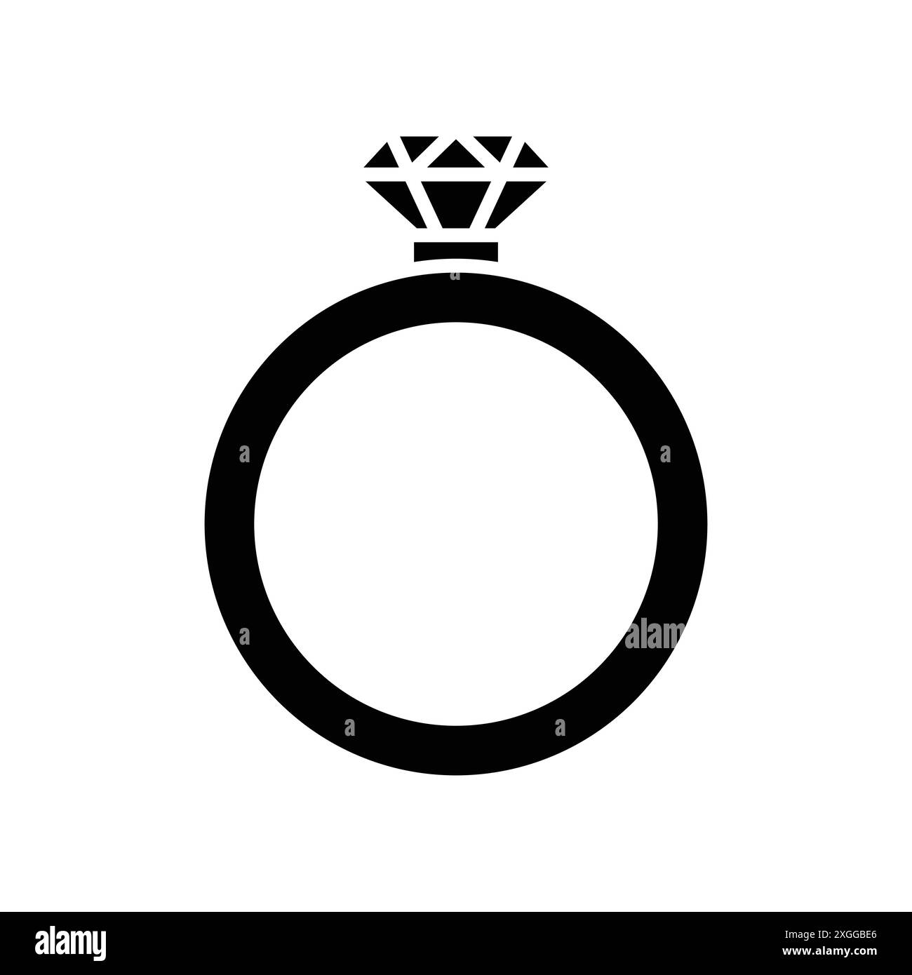 Ehering-Symbol Vektor-Design-Vorlage in weißem Hintergrund Stock Vektor